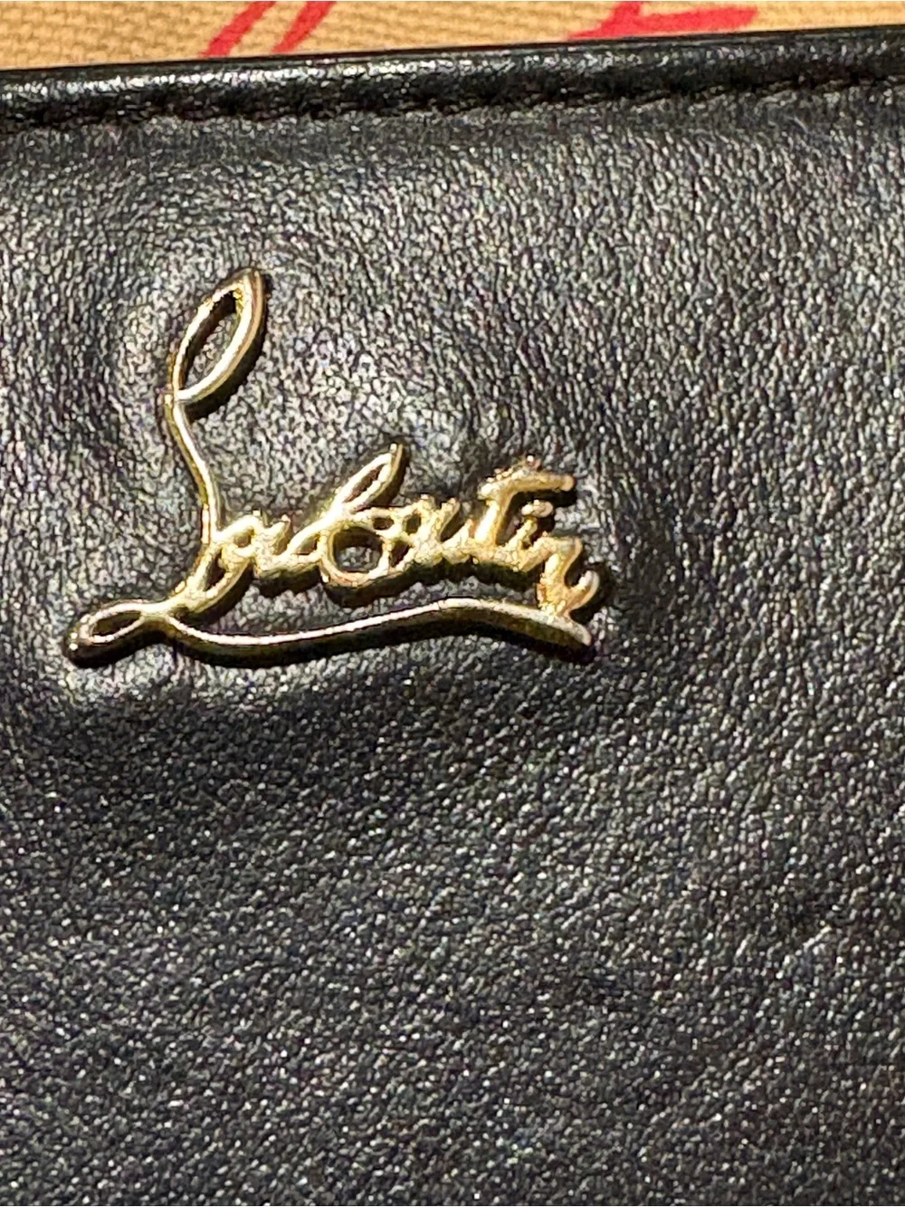 Christian Louboutin Leopard Patent & Black Leather Wallet w/ Dust Bag COA in EUC